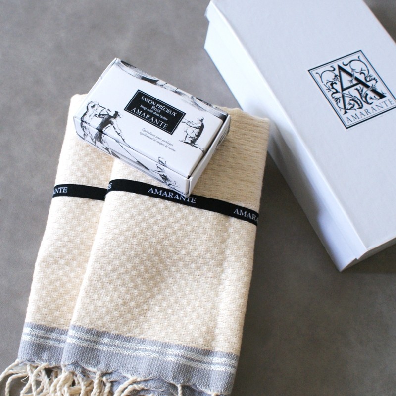 SERVIETTES &  SAVON ROSE